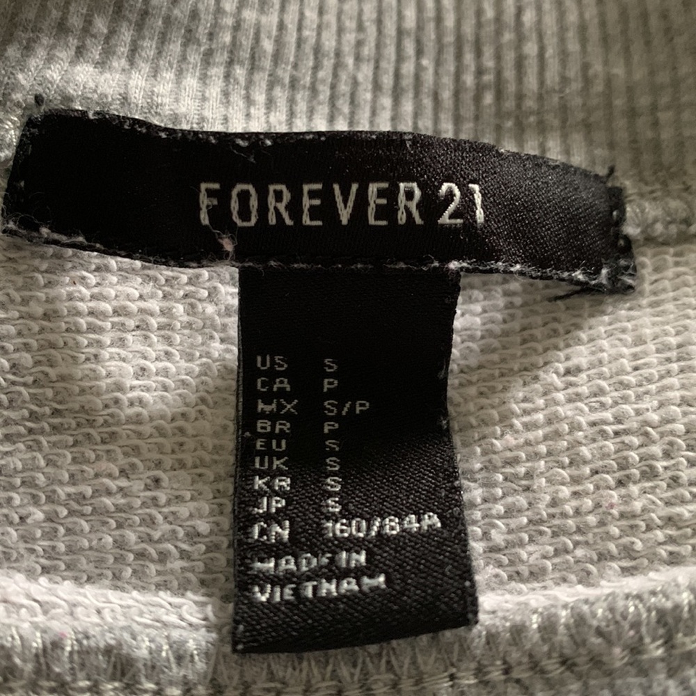 Grey cropped seweatshirt - Picture 3 of 3